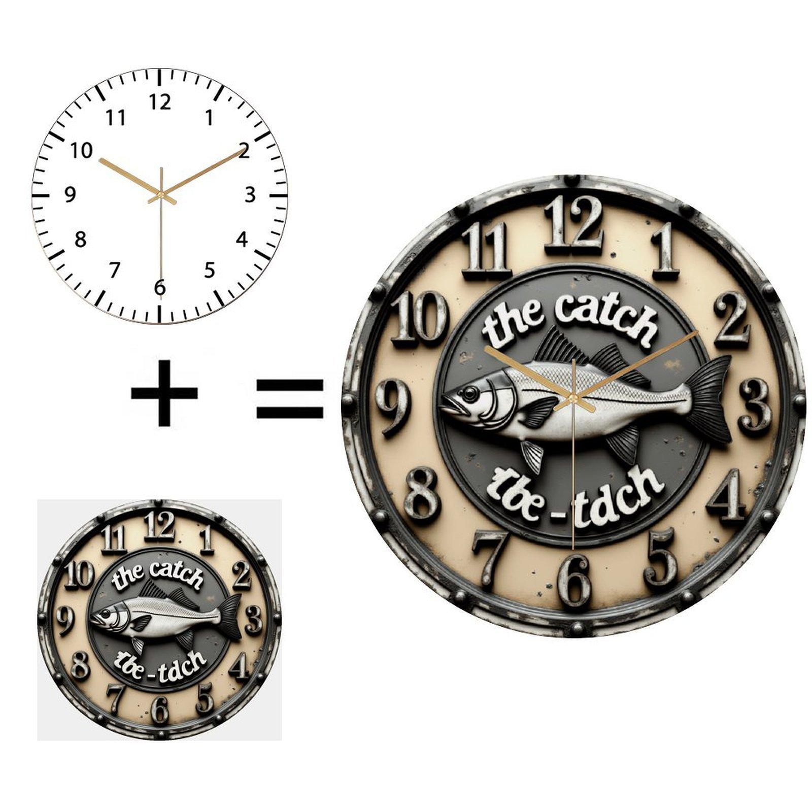 30x30cm Round Glass Wall Clock that is a Bestseller in the Wall Clock Category (White,12 in(30.48cm)) белый