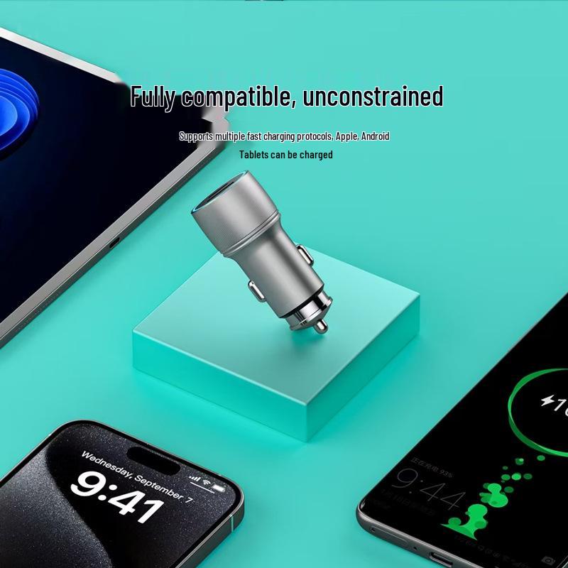 Dual USB+PD QC3.0 Mini Metal Fast Car Charger