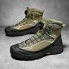 Fashion Upgraded Non-Slip Training Boots Male Outdoor High Top Shoes New Arrival Hiking Shoes Men Casual Leather Ankle Boots Biker Botas