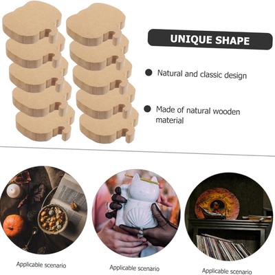 Artibetter 10ks Nedokončené drevené tekvicové výrezy na remeslá Halloweenová dekorácia stola Samostojace tekvicové ozdoby na maľovanie