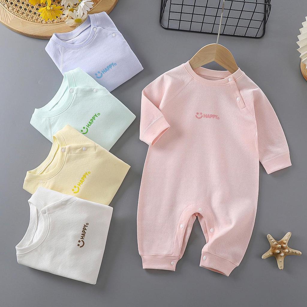 Unisex Pure Cotton Long Sleeve Onesie for Newborns - Spring/Autumn