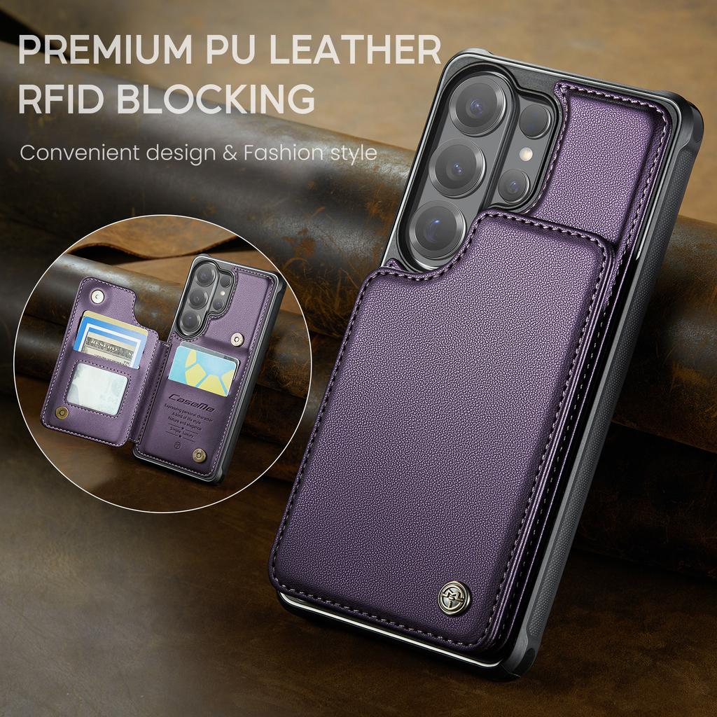For Samsung Galaxy S26 Ultra 5G Premium Leather Card Case Magnetic Wallet Back Etui Samsung S26 Plus Phone S 26 Pro RFID Cover