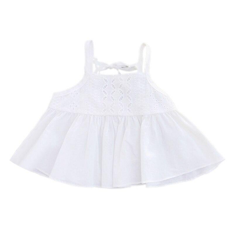 

Детская одежда для малышей, летние милые топы принцессы на бретельках для девочек, однотонные топы на тонких бретелях для детской одежды 120 белый