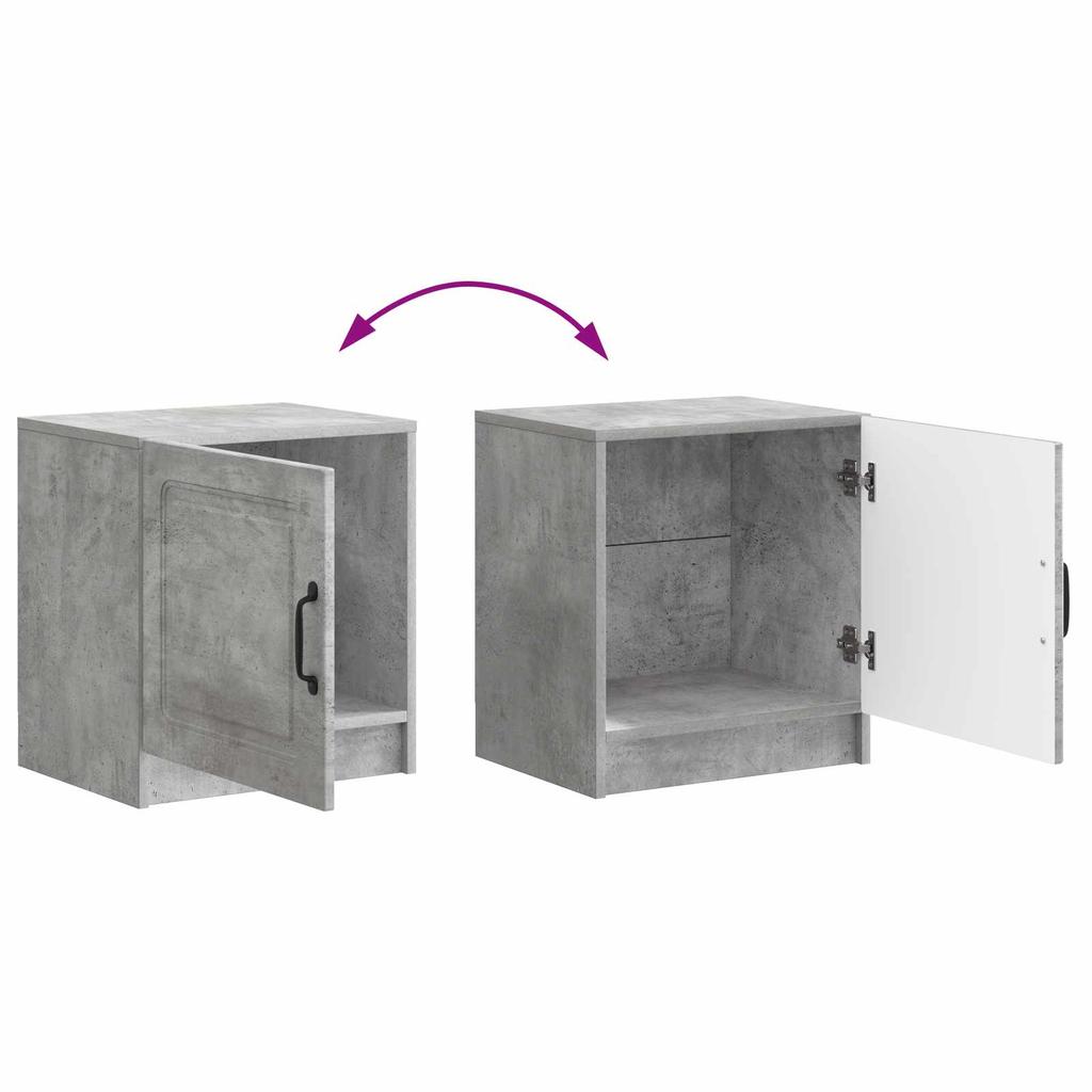 Nightstand 2 pcs Concrete Grey 43 x 34.5 x 47 cm Particleboard