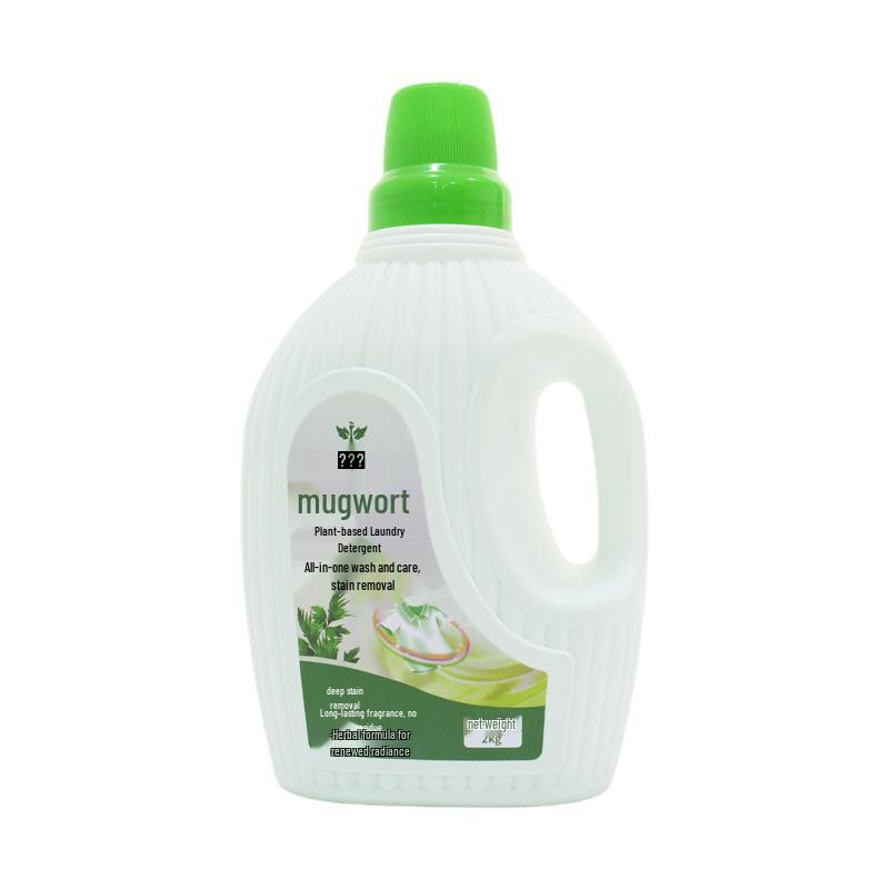 Mugwort Laundry Detergent: Plant-Based, Low Foam, Easy Rinse, Softening Clothing Cleaner