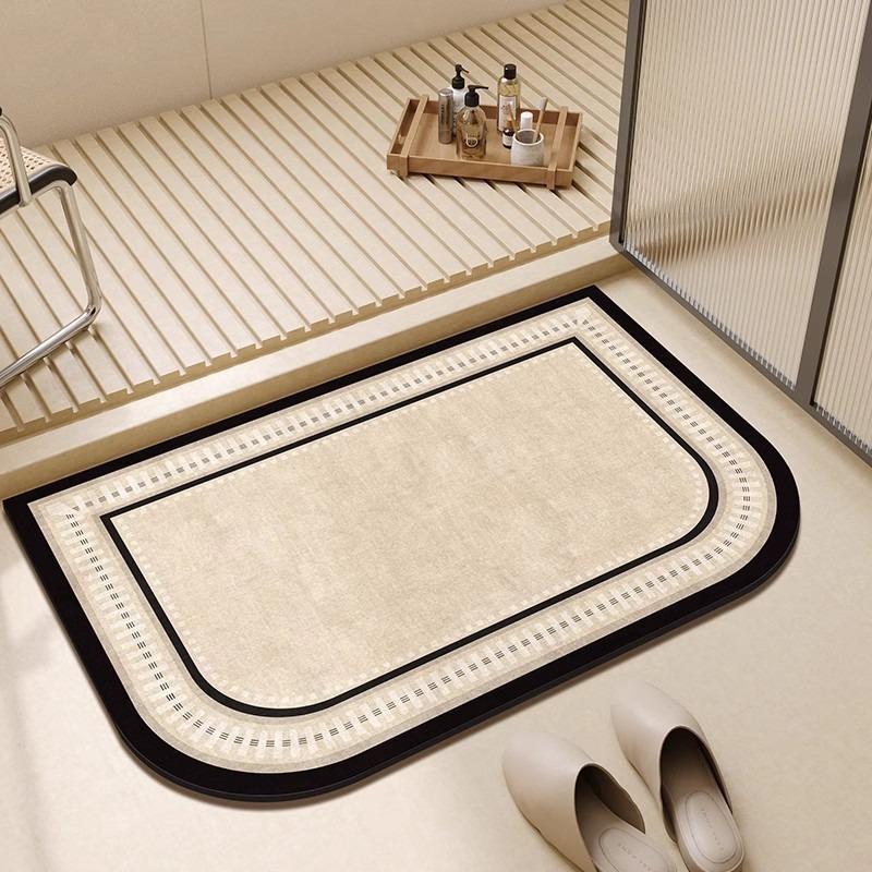 

Modern Diatomite Bath Mat - Super Absorbent Fast Dry Bathroom Floor Mat Non-Slip Easy Clean Door Mat for Kitchen Bathroom 40*60cm