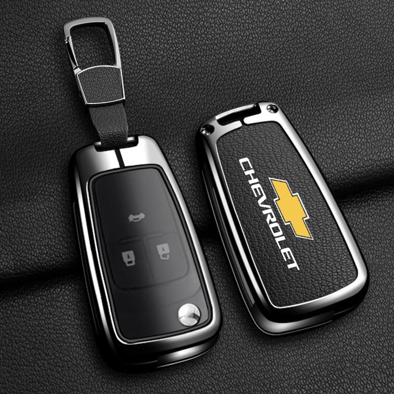 For Chevrolet Onix Equino Orlando Cruze Spark Sonic Camaro Volt Bolt Trax Malibu Blazer Traverse Seeker Alloy Car Key Case Cover