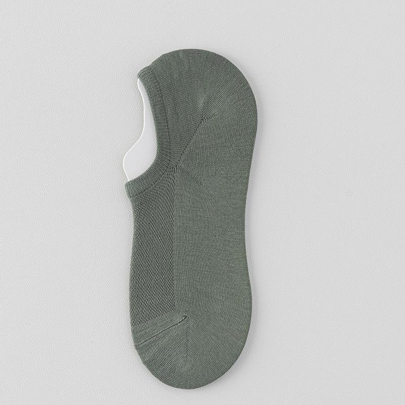 Boat Socks Men's Summer Ultra-thin Breathable All-mesh Silicone Anti-slip, Non-dropping Heel, Anti-pilling Solid Color Simple Invisible Socks