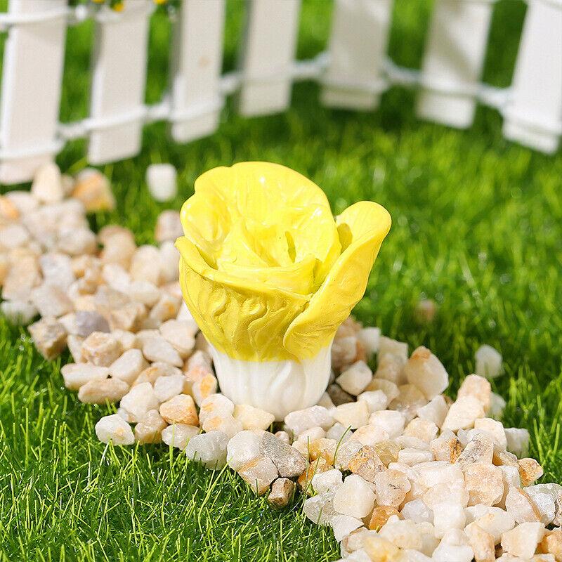 10pcs Mini Simulation Vegetable Ornaments Resin Crafts Realistic Vegetable Model DIY Micro-landscape Dollhouse Decor New