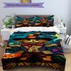 3pcs Halloween Scarecrow Bedding Set - 1 Duvet Cover + 2 Pillowcases(Core Not Included), Machine Washable Polyester, All-Season Comfort, Bed