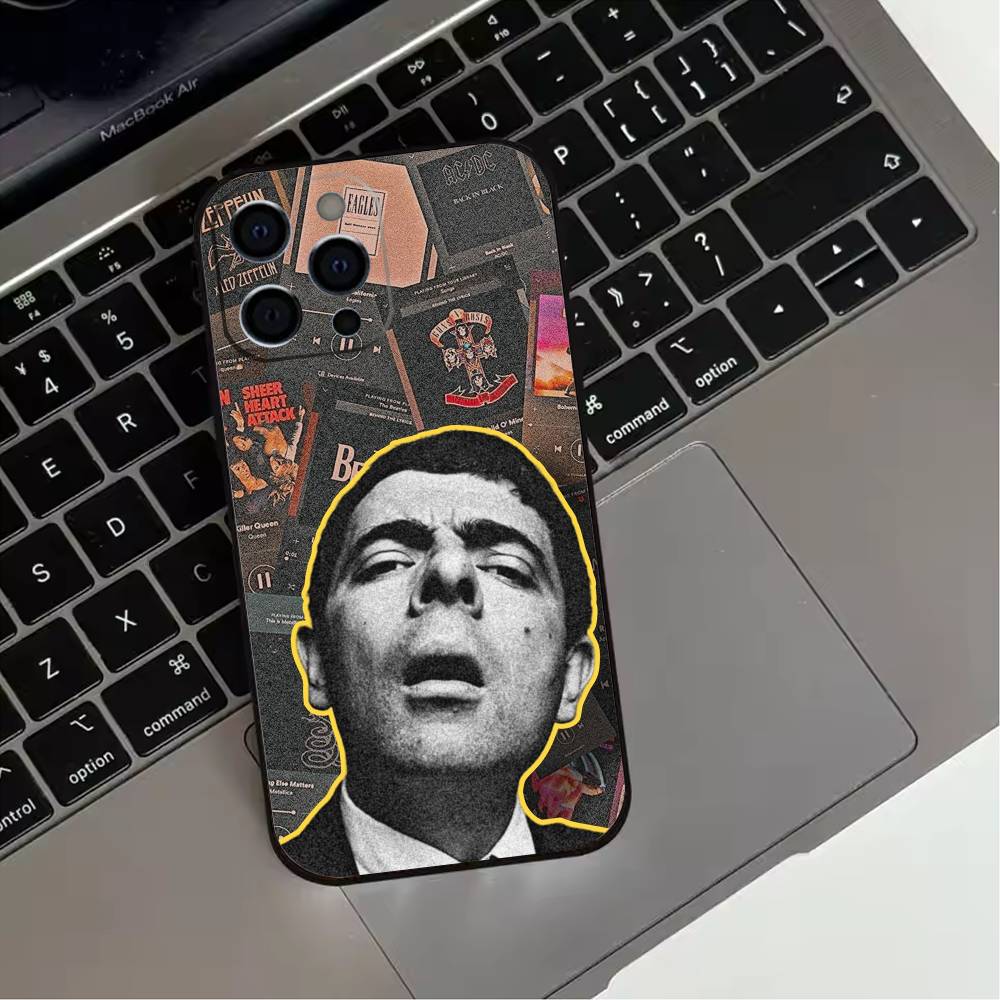 Funny Mr B- BeanS  Phone Case For iPhone 17,16,15,14,13,12,11 Plus,Pro Max,XS,Soft Silicone Black Cover