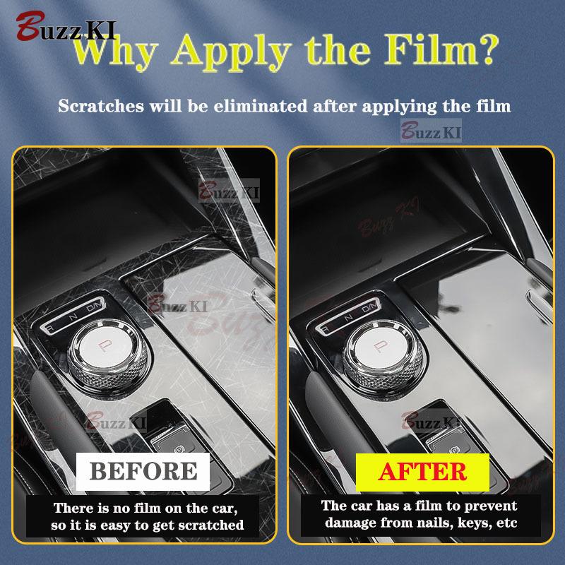 For Genesis G80 - Car interior Center console transparent TPU Paint protective film Anti scratch sticker LCD screen