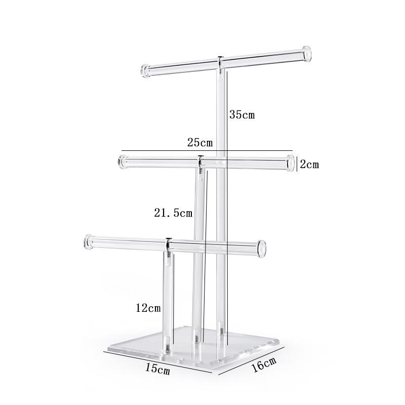 High-End Transparent Jewelry Display Stand for Bracelets, Necklaces, Bangles, and Watches.