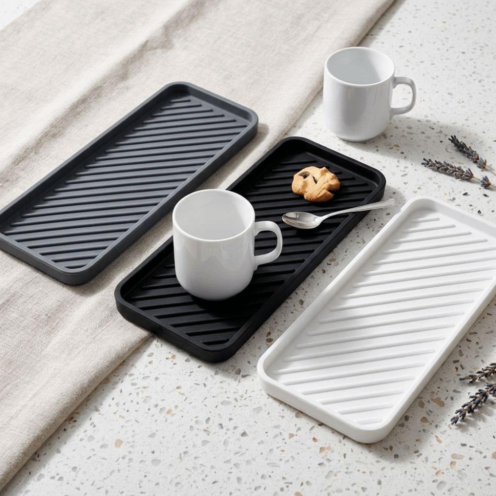 Silicone Draining Mat Non-Slip Sink Organizer Tray Durable Storage Tray  Bathroom Vanity