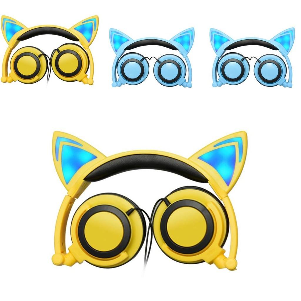 Cat Ear Series Charging Led Gaming Headphones With Microphone For Teens And Esports Enthusiasts