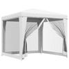 VidaXL Reception Tent with 4 Mesh Sidewalls Gazebo Marquee Pavilion Belvedere Patio Garden Outdoor 48521