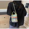 Fashion Portable Striped Women Crossbody Bags Straw Large Capacity Beach Bag Shoulder Bags Ladies Casual Clutch Purse