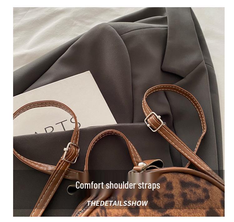 Women's 2024 Retro Leopard Print Backpack - Versatile High-End Autumn/Winter Fashion