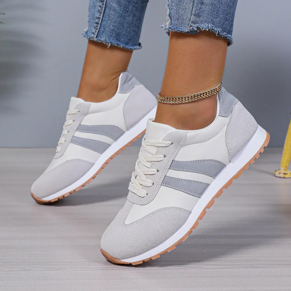 

Faux Suede Women s Sneakers Shoes Summer Trend Casual Platform Sneakers Female New Striped Large Vulcanized Shoes Comfort 43
