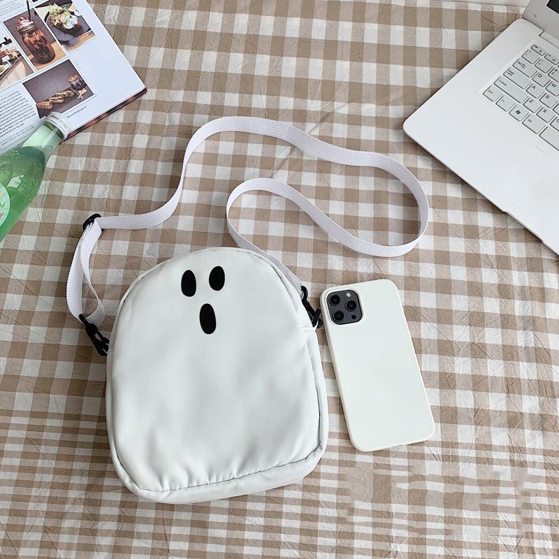 Vintage Shoulder Underarm Bag Funny Devil Ghost Crossbody Bag Ladies Designer Nylon Zip Purses and Handbags For Women ARI