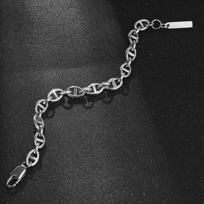 IMI Niche Trendy Buckle Bracelet: Unisex Titanium Steel, Simple & Versatile Korean Style YL425