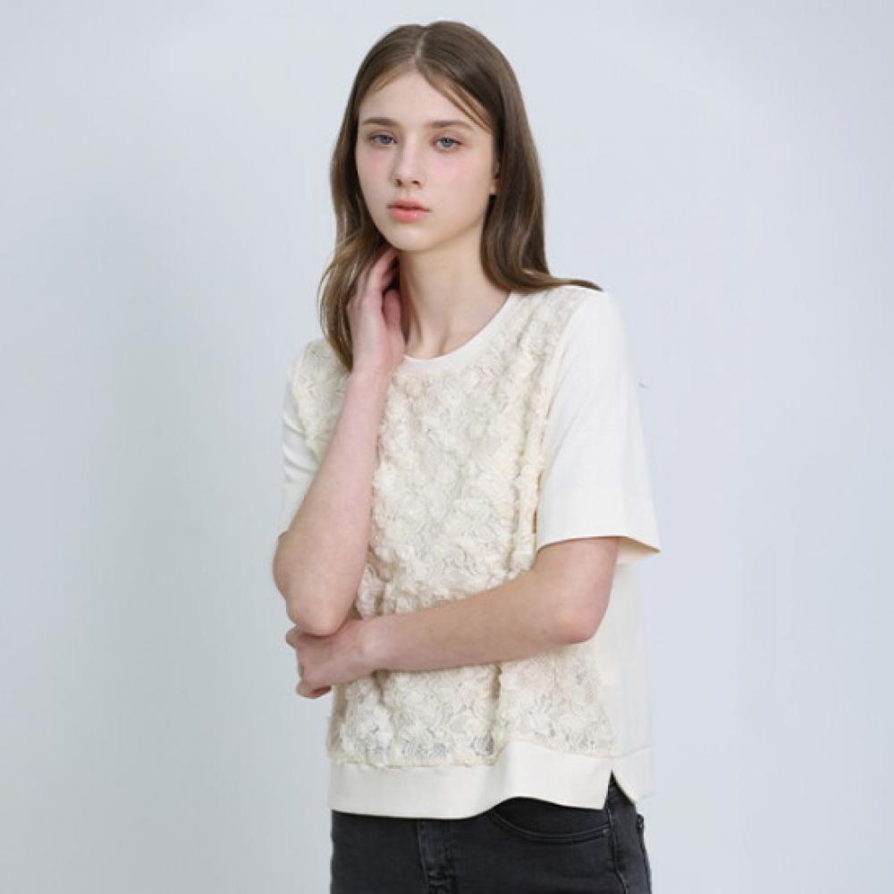 Cresson RomanTic Lace ShorT Sleeve Blouse T