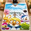 Flannel BlanketPenguin Warm Soft Throw Blanket for Indoor Sofa Bed Living Room Use