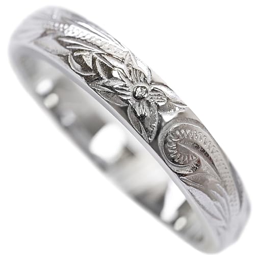 July Hawaiian Jewelry Ring, Men's and Women's Stainless Steel Ring, Surgical Stainless Steel, Unisex, Hypoallergenic, Can be worn all day, Silver, Siz
