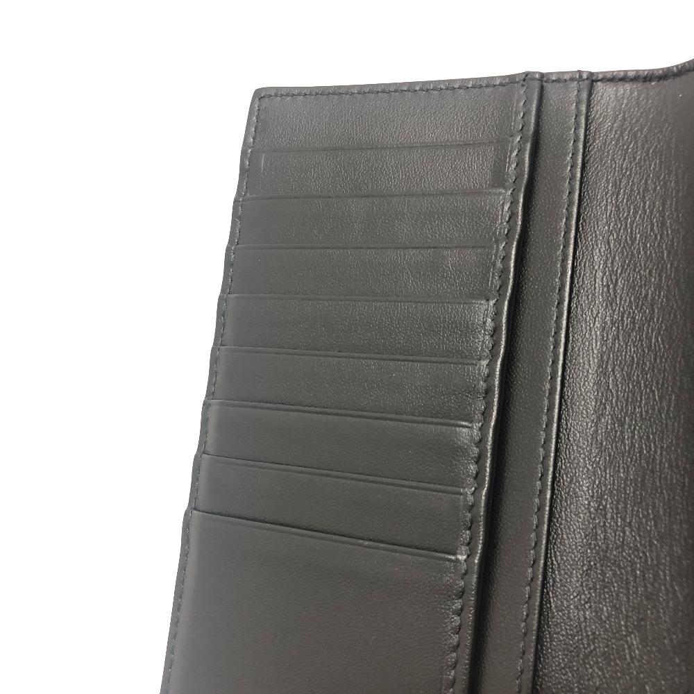 Dior Punching of League Bifold Long Wallet Leather Black/SilverHardware