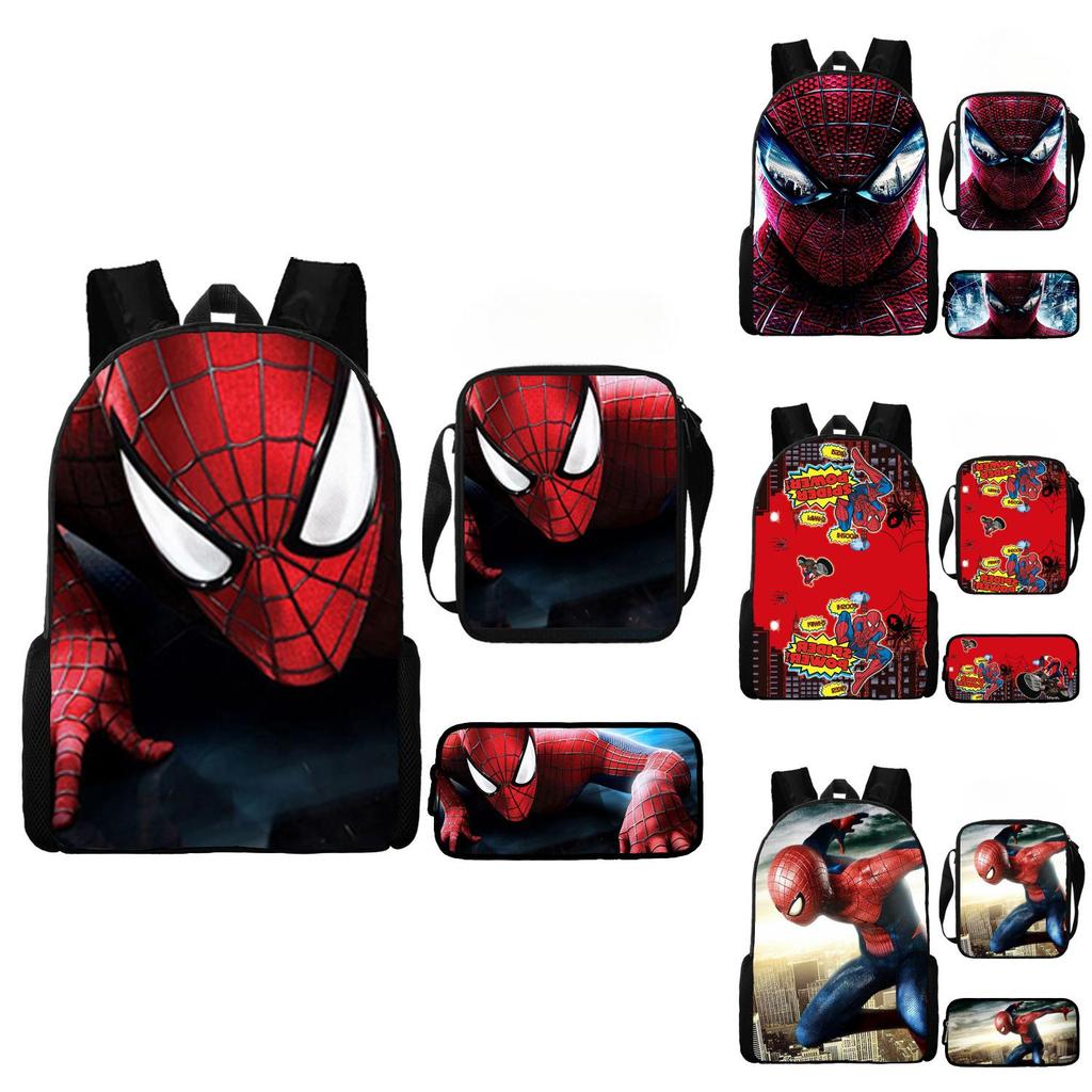 Spiderman Elementary Backpack Oxford Lightweight Durable With Cushioned Straps For Kids