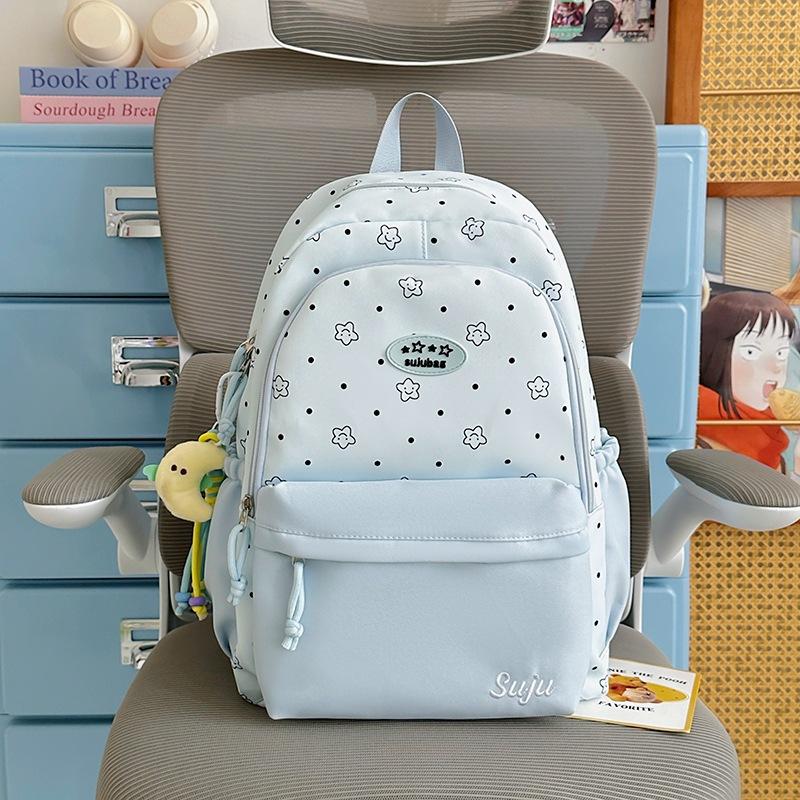 Schoolbag Cute Contrasting Color Female Stars Cute Little Fresh Backpack High School Student College Student Schoolbag Junior High School Boys and