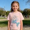 Girls Mermaid Sequin Short Sleeve T Shirt Summer Slim Fit Cute Top