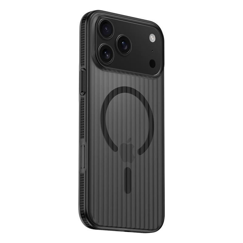 Corrugated Non-Slip Magnetic Case: Semi-Transparent Frosted Protective Cover for iPhone 17, iPhone 16.