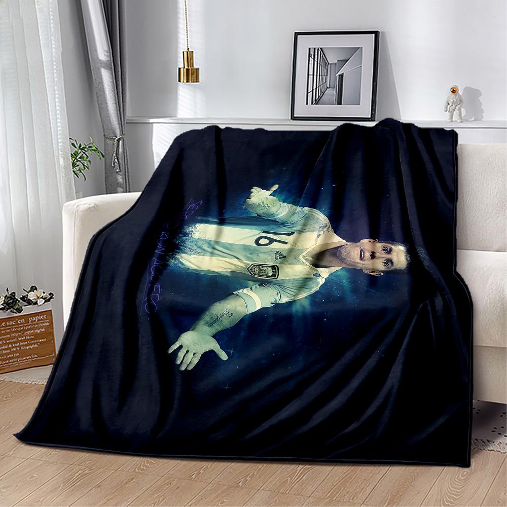 Manchester City Player Action Blanket Soft & Cozy Suitable for Seaside Office Chair Bed Four Seasons Universal Modern