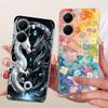 Clear For Xiaomi Poco X7 Pro Case Cover Cute Cat Fashion Butterfly Funny Painted Casing For Poco X7Pro 2412DPC0AI 2412DPC0AG