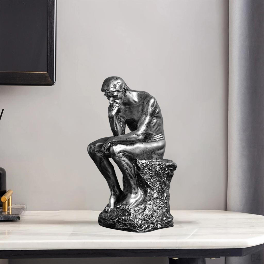 Abstract Sculpture Art - Thinking Decorative Figurine Decoration Resin Thinker Statue Man