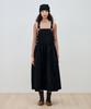 Mais Side Puff Nylon Overall Dress / Black
