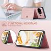 For Google Pixel 9a Case JEEHOOD J01 Retro Leather Phone Back Cover with Detachable Magnetic Card Holder