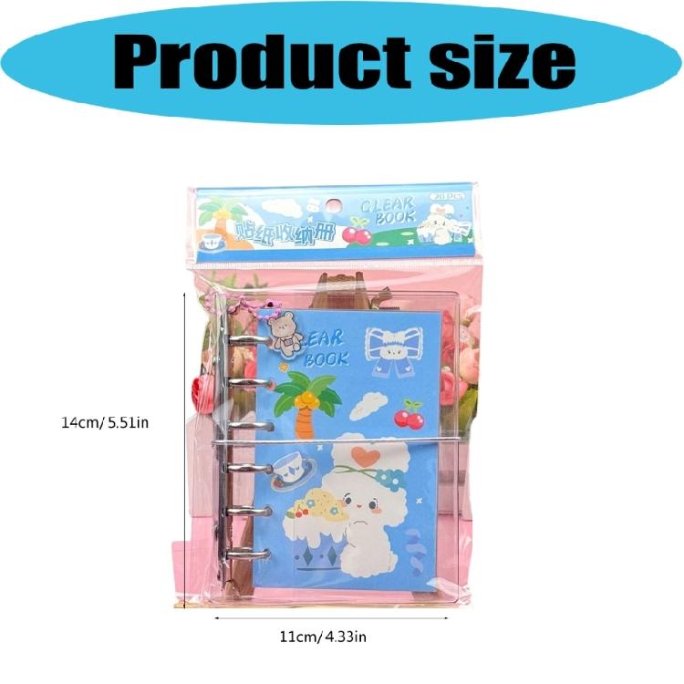 Creative Flip Top Sticker Book Anti Wrinkle Spirals Binding Stickers Collecting Book For Elementary Pupils Sticker Album