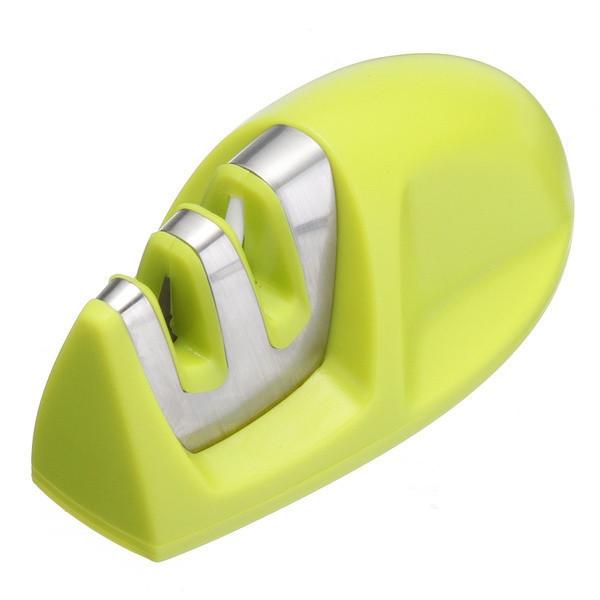 Grinder Knife Scissors Stone Steel Mini 2 Stage Double Groove Rod Sharpener Grindstone
