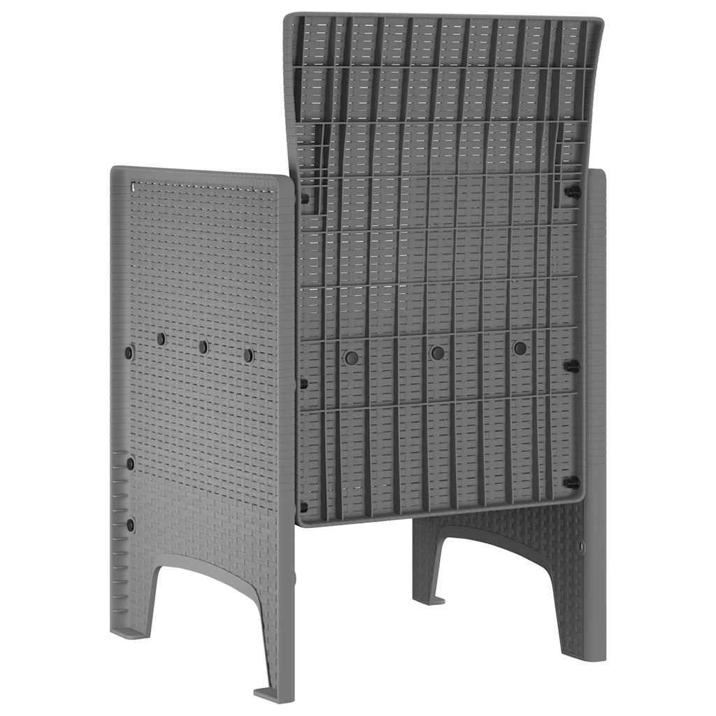 Garden Chair 2 pcs Light Grey 53 x 49 x 85 cm Polypropylene
