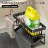 Sponge Drainer Rack Stainless Kitchen Organizer Bathroom Sink Rack Soap Holder Organizer Rack