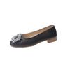 New square head shallow mouth single shoes autumn soft sole non-slip comfortable Doudou shoes