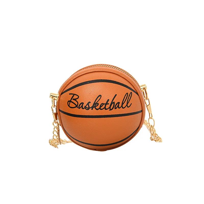 Network Red Personality Fun Pink Ins Versatile Chain Football Basketball Shoulder Bag