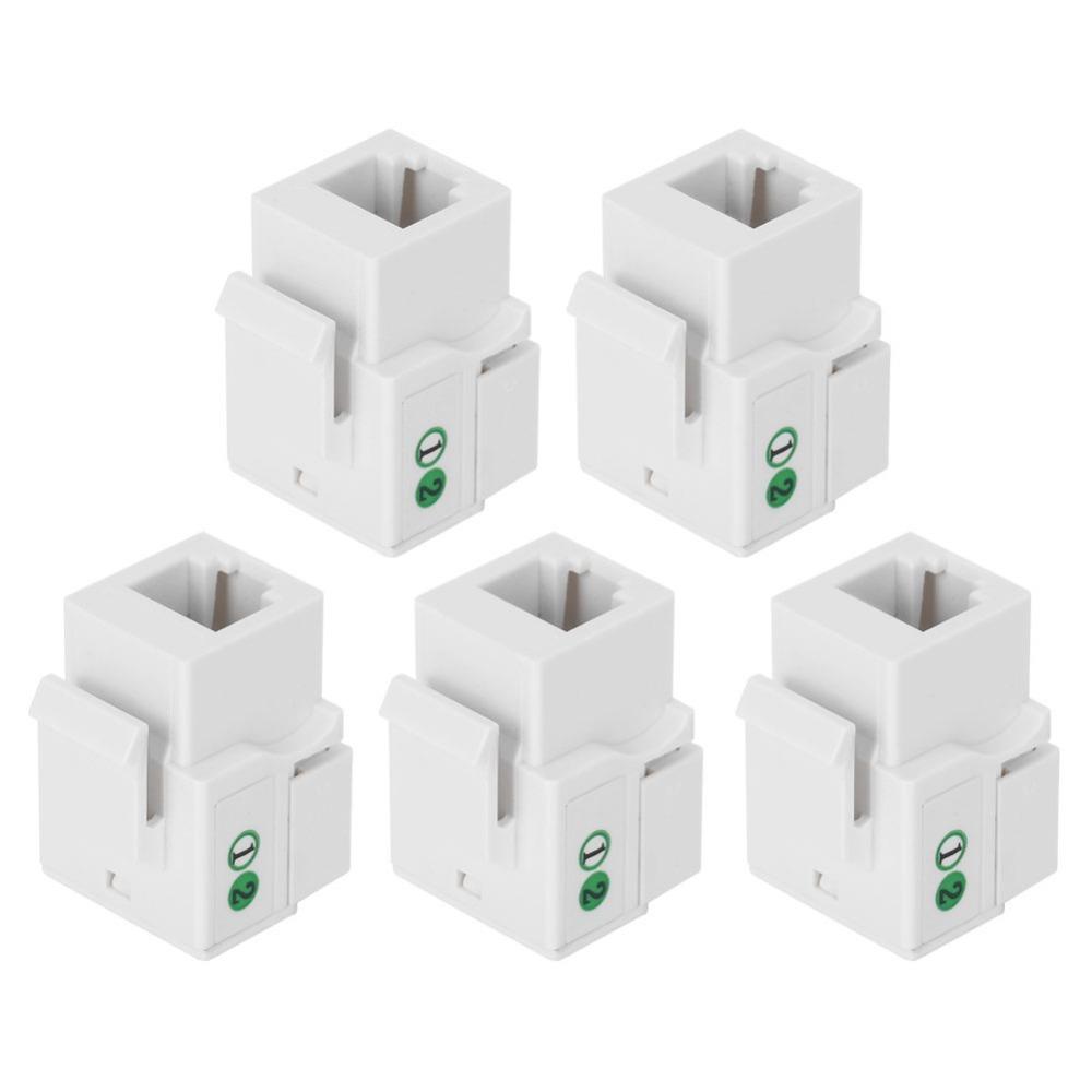 

5Pcs Cat 3 Telephone Voice Module RJ11-90° with Dust Cover Network Module ABS Network Cable Information Module Network Wiring