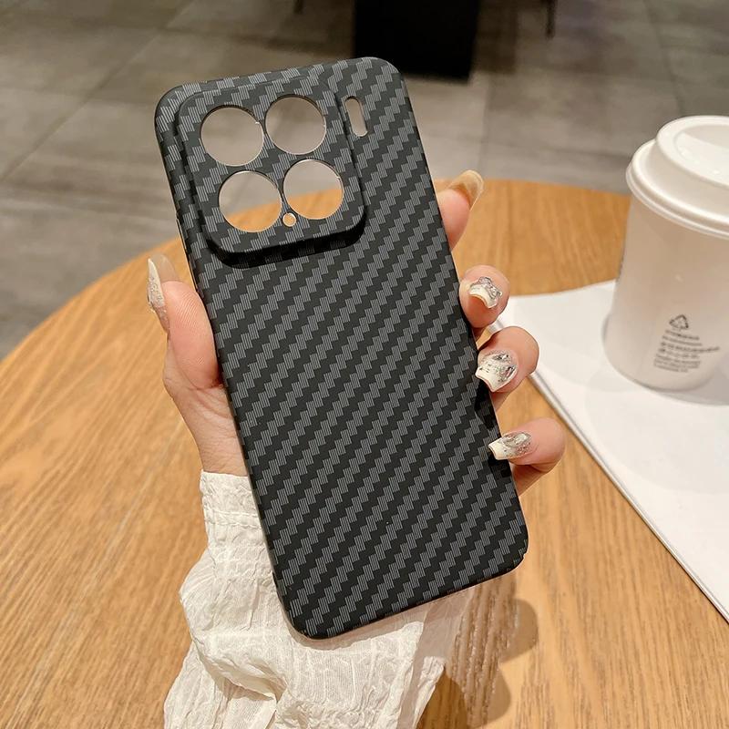 For Xiaomi 15 Pro 15 Ultra 14T Case Hard Kevlar Carbon Fiber Pattern Cover Case For Xiaomi 15 13T 14 14T Pro Bumper
