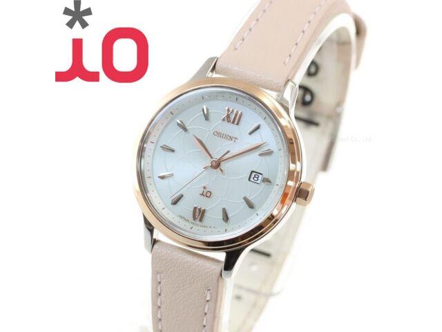 ORIENT iO Natural & Plain RN-WG0416S Quartz Solar Watch Pink Leather Band 27.6mm