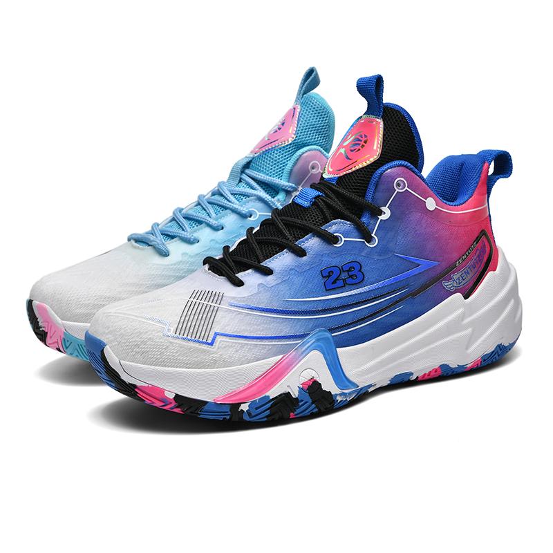 

Новые дышащие молодежные баскетбольные кроссовки Yuanyang с высоким верхом, практичные, размер 23, спортивная обувь с противоскользящей и износостойкой подошвой 45