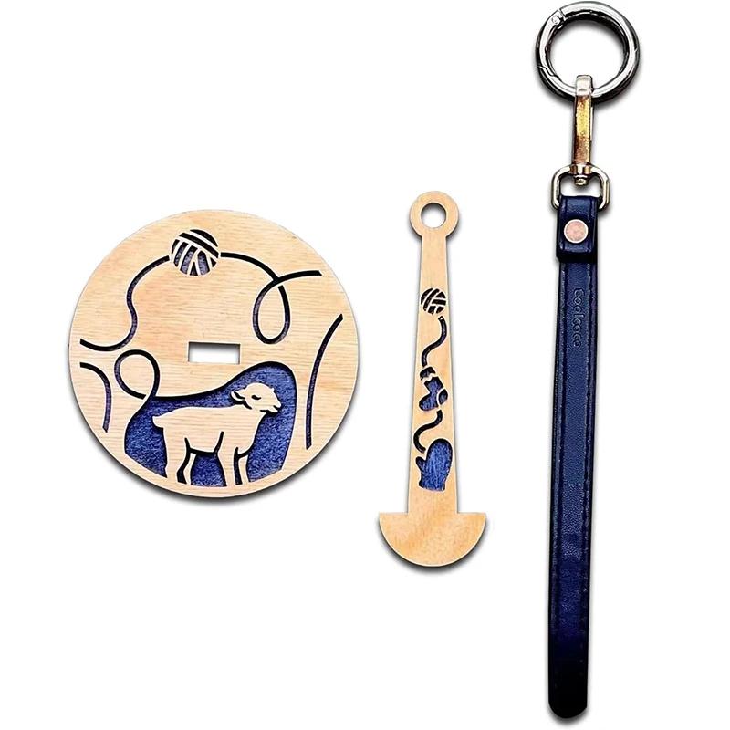 

Держатель пряжи деревянный прядильный инструмент для вязания крючком аксессуары подставка для швейных ниток с ремешком на запястье моталка для шерстяных клубков