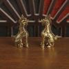 Brass Small Statue Desktop Ornament Chinese Mythical Beast Figurines Retro Home Feng Shui Decorations Crafts
